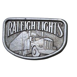 Raleigh Lights Cigarettes Belt Buckle Tobacco Trucking Solid Metal Buckle